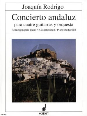 Rodrigo Concierto Andaluz 4 Gitarren-Klavier Partitur und Stimmen