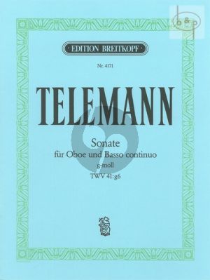 Telemann Sonate g-moll TWV 41:g6 Oboe und Bc (Max Seiffert)