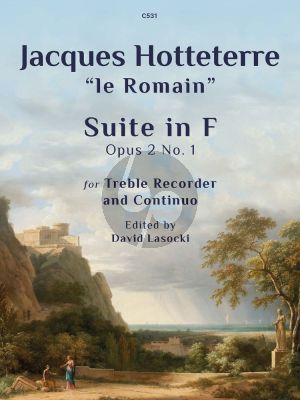 Hotteterre Suite F-major Op.2 No.1 Treble Recorder and Bc (Edited by David Lasocki)