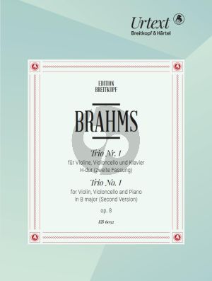 Brahms Trio op.8 H-dur (2e Fassung) Urtext Edition Violine, Violoncello und Klavier (Herausgegeben von Hans Gal)