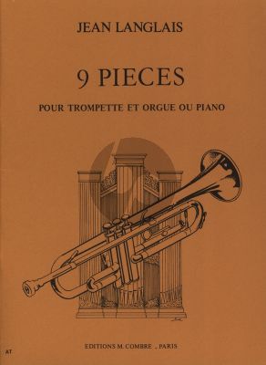 Langlais 9 Pieces Trompette en Ut et Orgue ou Piano