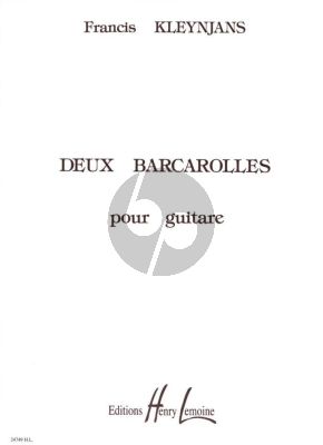 Kleynjans 2 Barcarolles Op.60 pour Guitare