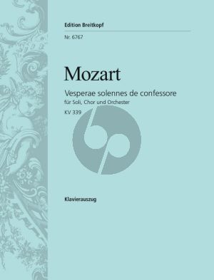 Mozart Vesperae solennes de Confessore KV 339 (Soli-Choir-Orch.) Vocal Score (Breitkopf) (edited by Ulrich Haverkampf)