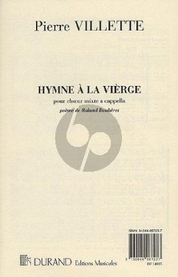 Villette Hymne a la Vierge SATB a Cappella