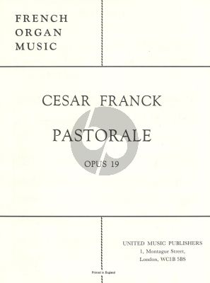 Franck Pastorale Op.19 Organ