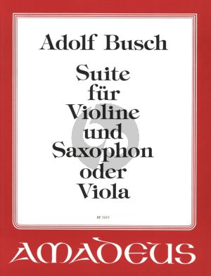 Busch Suite Violin und Saxophone[Viola] (edited by Hinner Bauch)