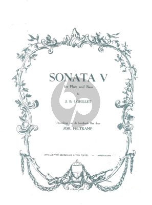 Loeillet Sonata V Flute and Basso Continuo (Ed. J. Feltkamp)