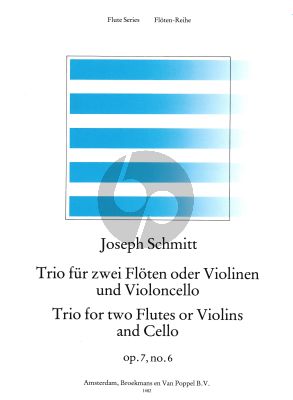 Schmitt Trio g-minor Op.7 No.6 2 Flutes[2 Vi.]-Violoncello (Parts) (edited by Rien de Reede)