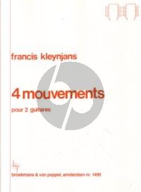 Kleynjans 4 Mouvements Op.53 pour 2 Guitares