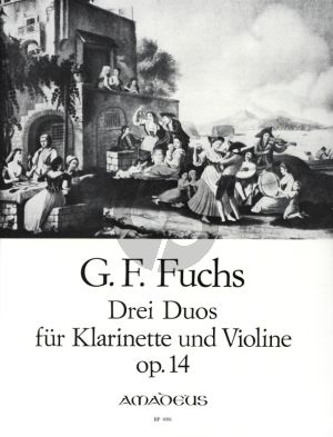 Fuchs 3 Duos Op.14 Clarinet in Bb and Violin Parts (Herausgegeben von Bernhard Pauler)