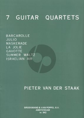 Staak 7 Guitar-Quartets (playing score)