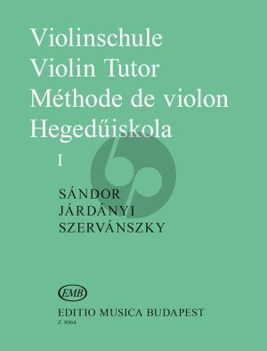 Sandor Szervansky Jardanyi Violin Method Violinschule - Violin Tutor Vol.1 (Hungarian, English, German, French)