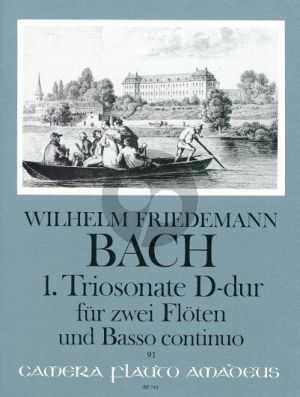 Bach 1. Triosonate D-dur 2 Floten - Basso Continuo (Falck 37) (Elisabeth Weinzierl, Edmund Wächter)
