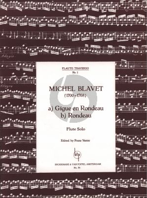 Blavet Gigue et Rondo Flute solo (edited by Frans Vester)