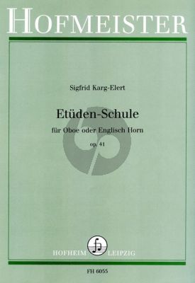 Karg Elert Etudenschule Op.41 fur Oboe oder English Horn (Gerlach)