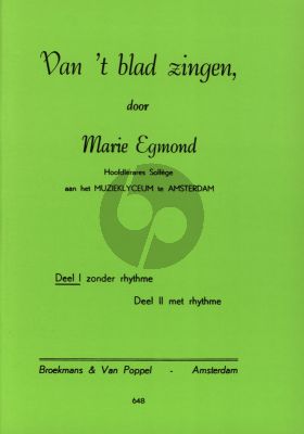 Egmond Van 't Blad Zingen Vol.1 Zonder Ritme /Without Rhythm