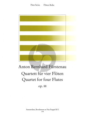 Furstenau Quartet Op.88 4 Flutes (Score/Parts) (edited by Peter van Munster)