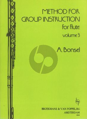 Bonsel Method for Group Instruction Vol.3 for Flute