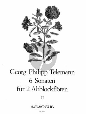 Telemann 6 Sonaten Op.2 Vol.2 No.4-6 TWV 40:104-106 fur 2 Altblockfloten