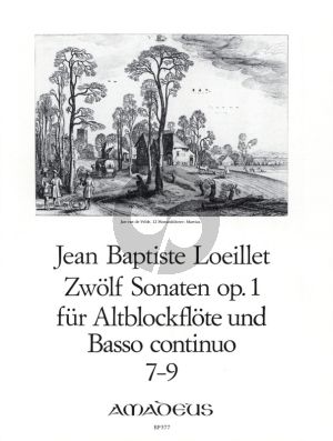 Loeillet 12 Sonaten Op.1 Vol.3 (No.7-9) Altblockflote und Bc. (Continuo Willy Hess)