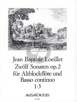 Loeillet 12 Sonaten Op.2 Vol.1 (No. 1-3) Altblockflote und Basso Continuo [Klavier]