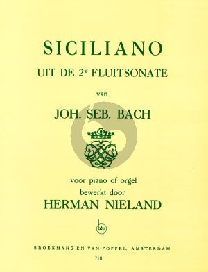 Bach Siciliano from Flute Sonata No.2 Piano Solo