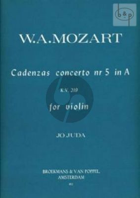 Cadenzas to Mozart's Violinconcerto KV 219 A-major