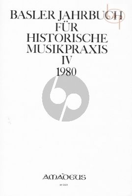 Jahrbuch fur Historische Musikpraxis Vol. 4: 1980
