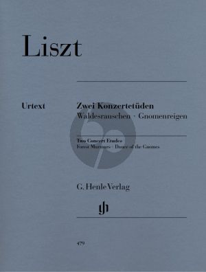 Liszt 2 Konzertetuden fur Klavier (edited by M.Eckhardt and W.Haug-Freienstein - Fingering Franz Liszt) (Henle-Urtext)