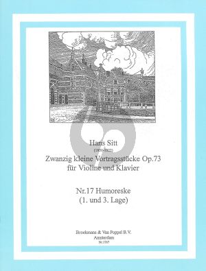 Sitt 20 Kleine Vortragsstucke Op.73 No.17: Humoresque Violine - Klavier