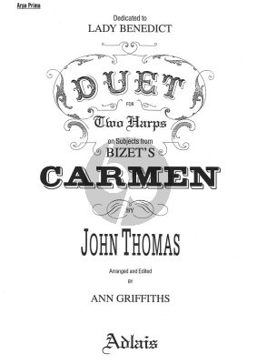 Thomas Duet on Subjects from Bizet's Carmen for 2 Harps (arr. by Ann Griffiths)