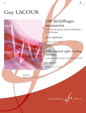 Lacour 100 Dechiffrages Manuscrits Vol.1 Clarinette (No.1 - 50)