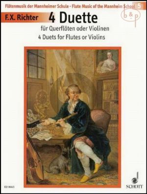 Richter 4 Duette 2 Flutes (2 Violins) (edited by Hugo Ruf) (Grade 4-5)