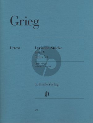 Grieg Lyrische Stucke Vol.5 Op.54 for Piano Solo (edited by Steen-Nokleberg) (Henle-Urtext)