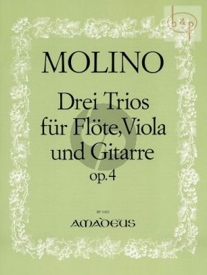 3 Trios Op. 4 for Flute-Viola and Guitar