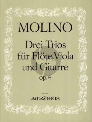 Molino 3 Trios Op. 4 for Flute, Viola and Guitar Parts (edited by Bernhard Pauler)