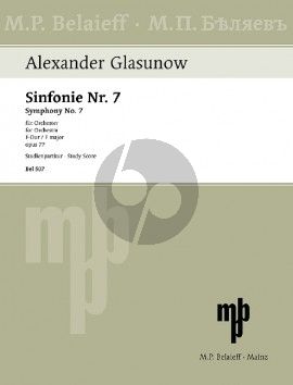 Glazunov Symphony No.7 Op.77 (1902) for Orchestra Study Score
