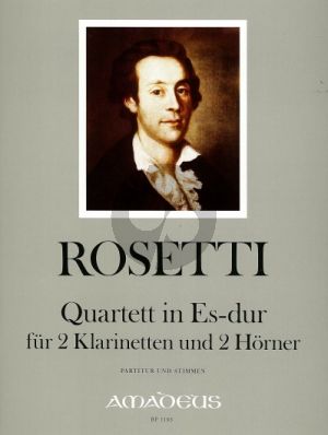 Rosetti Quartett Es-dur (Murray RWV B17) 2 Klarinetten-2 Hörner (Part./Stimmen) (Johannes Moesus)