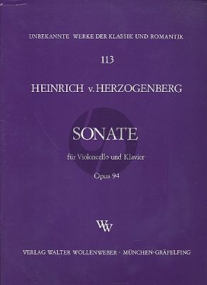 Herzogenberg Sonate Op.94 Violoncello-Klavier