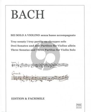 Bach 6 Sonatas-Partitas (BWV 1001 - 1006) (Bound Ed.) (Modern Edition and Facsimile)