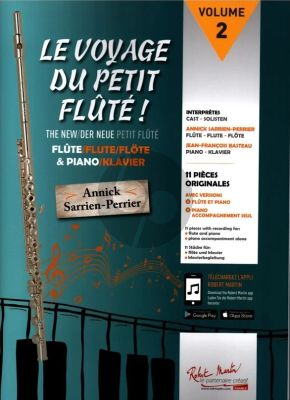 Album Le Voyage du Petit Flute! Vol.2 - 11 Pieces for Flute and Piano Book with Audio Online (Edited by Annick Sarrien-Perrier/Basteau)