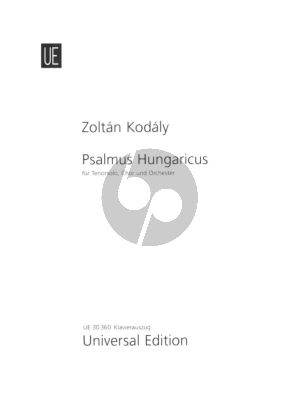 Psalmus Hungaricus Op.13 (1923) Psalm 55 Klavierauszug