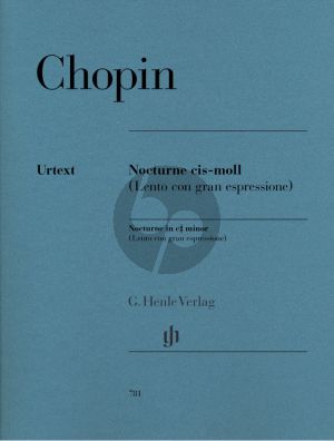 Chopin Nocturne cis-moll (Lento con gran espressione) Op.Posthume (KK IVa Nr. 16) Klavier (Edited by Ewald Zimmermann - Fingering by Hans-Martin Theopold) (Henle-Urtext)