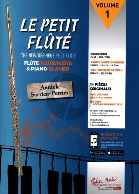 Album Le Petit Flute - 14 Easy Pieces for Flute and Piano Book with Audio Online (Edited by Annick Sarrien-Perrier/Basteau)