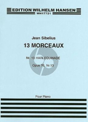 Sibelius 13 Morceaux Op.76 No.13 Harlequinade for Piano