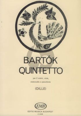 Bartok Quintet 2 Violins-Viola.-Violoncello and Piano (Score/Parts) (Dille)