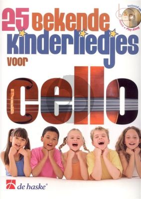 25 Bekende Kinderliedjes voor Cello Boek met Cd