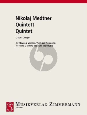 Medtner Quintett C-dur Op.Posth. 2 Vi.-Va.-Vc.-Klavier (Part./Stimmen)