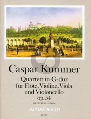 Kummer Quartett G-dur Op.54 Fl.-Vi.-Va.-Vc. (Partitur/Stimmen) (Yvonne Morgan)