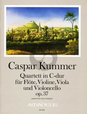 Kummer Quartett C-dur Op.37 Fl.-Vi.-Va.-Vc. (Partitur/Stimmen) (Yvonne Morgan)